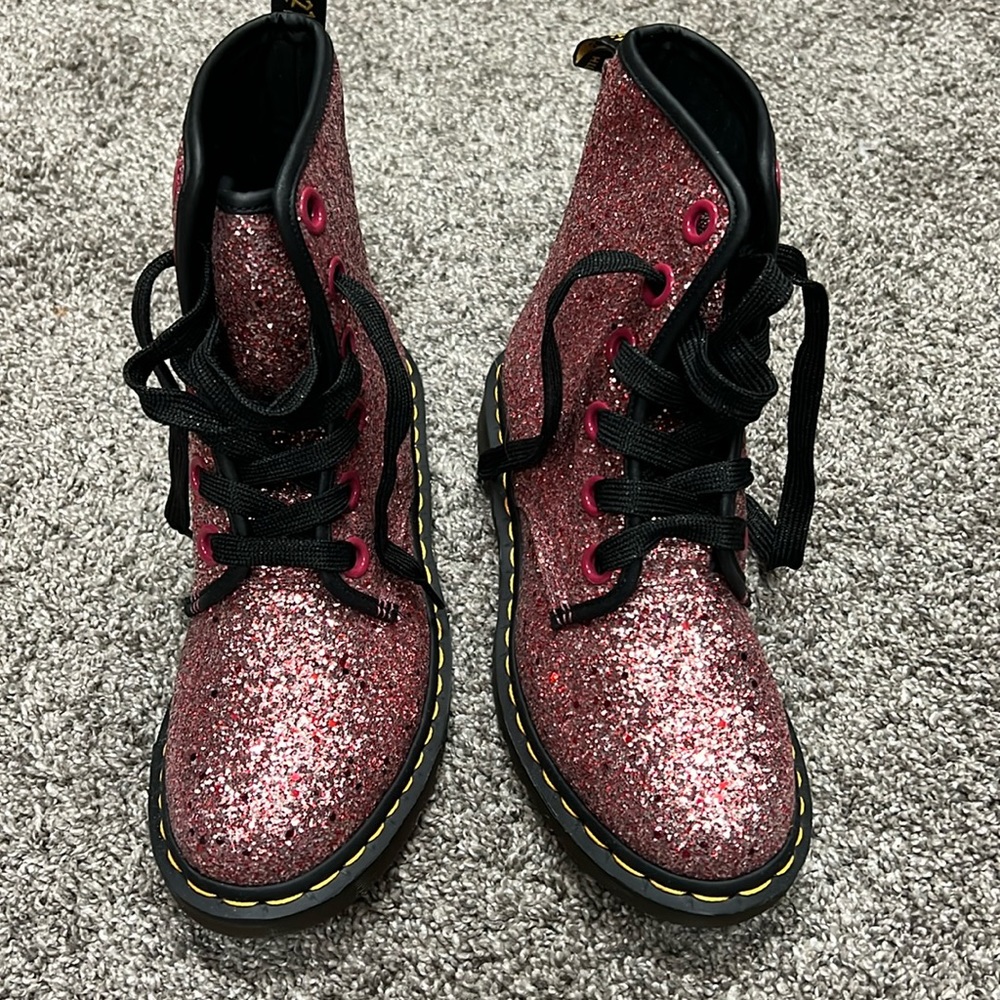 Sparkly Pink Dr. Martens, size 8 New without tags.
